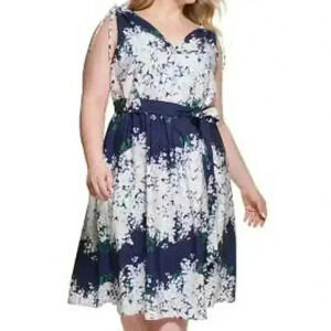 Vince Camuto Plus Size Floral-Print Fit & Flare Dress